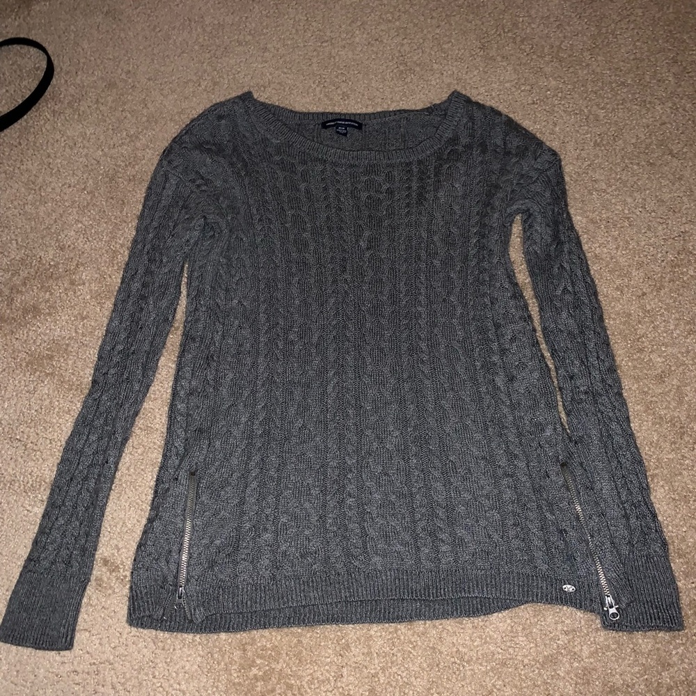 side zippered sweater